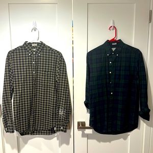 J Crew Secret Wash Plaid Button Down Shirts